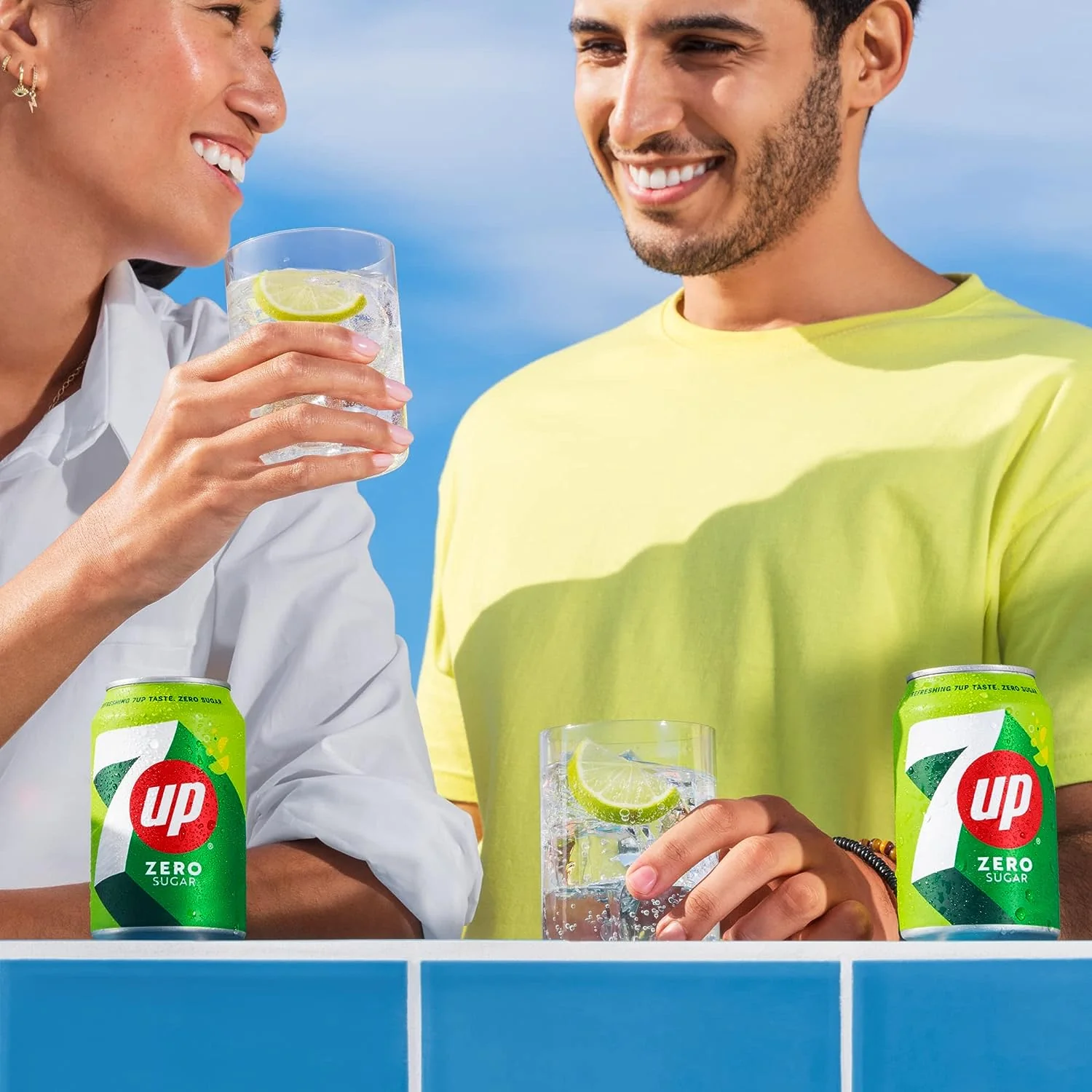 7 Up Zero Lemon and Lime Carbonated Canned Soft Drink 330ml (Pack of 24) - Image 3
