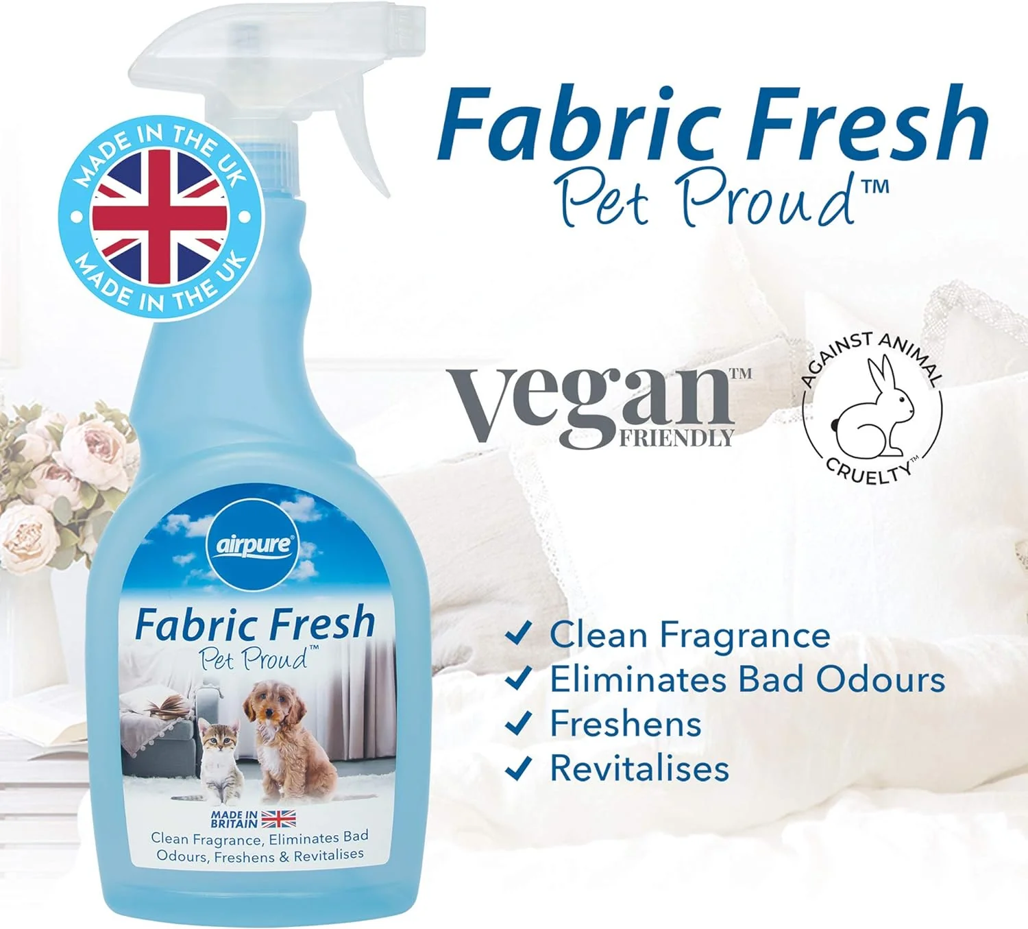 Airpure Fabric Freshener Pet Proud 750ml Linen - Image 4