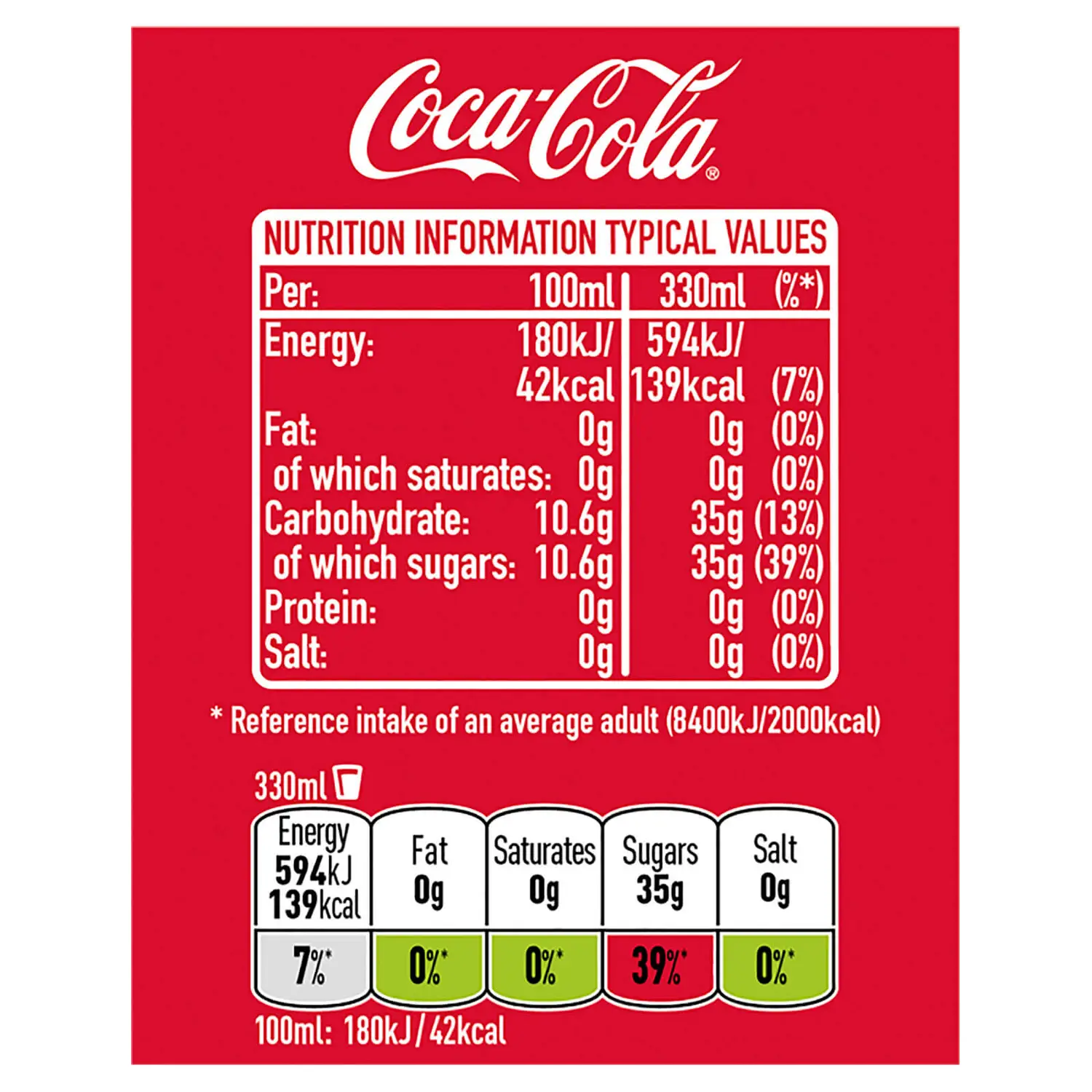 Coca-Cola Soft Drink 330ml Can (Pack of 24) 402002 - Image 4