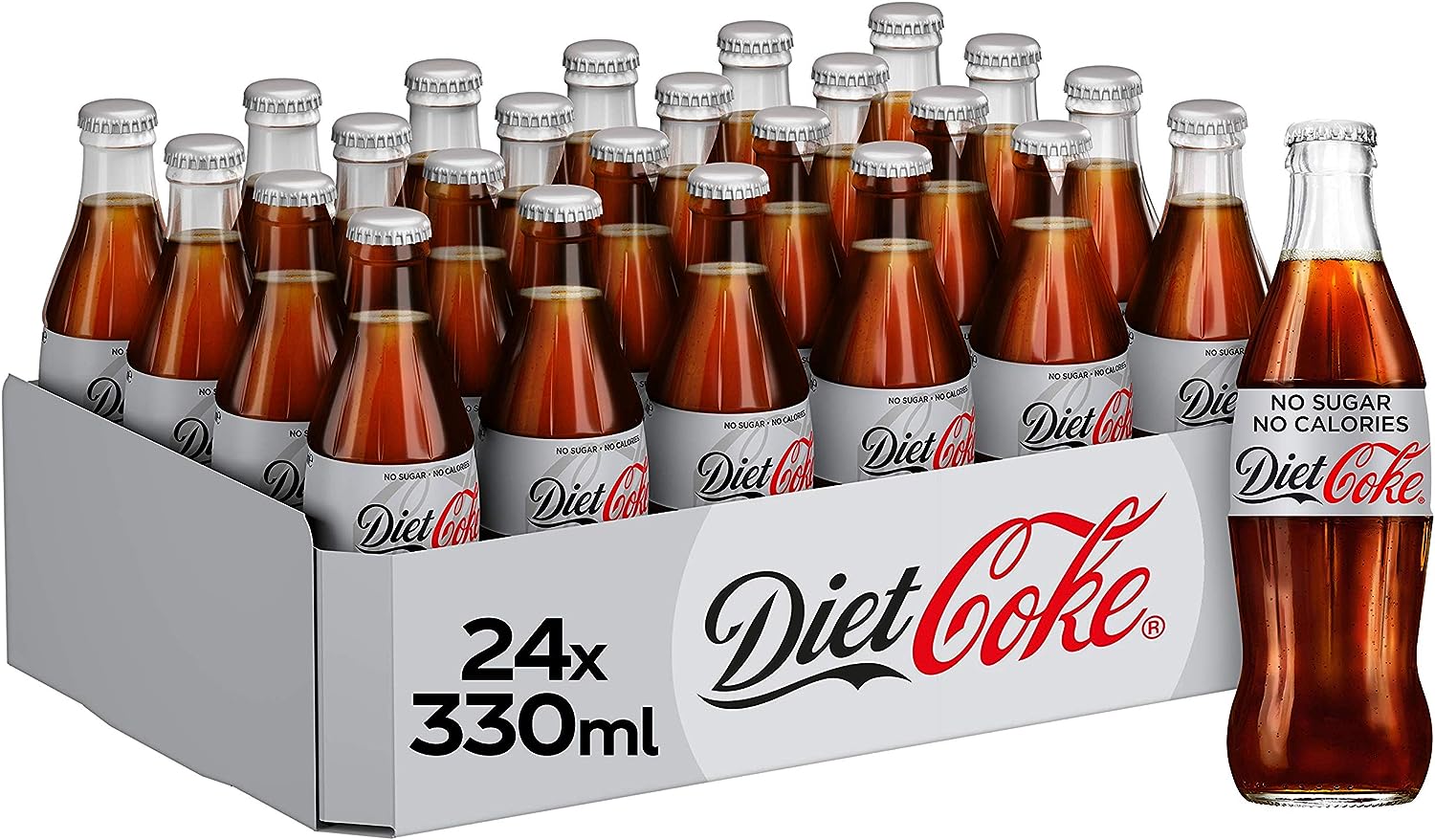 Coca Cola Diet Iconic GLASS Bottles 24 x 330ml - Image 9
