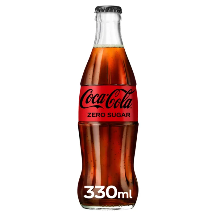 Coca Cola Zero Iconic GLASS Bottles 24x330ml - Image 3